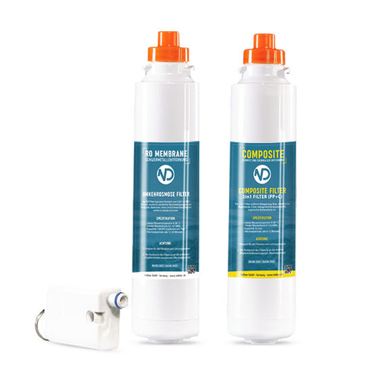 Ersatzset: RO Membrane & Composite 2-in-1 + Antibakterieller Filter – Filtersatz für NaDeex Wasserfilter - NaDeex Wasserfilter