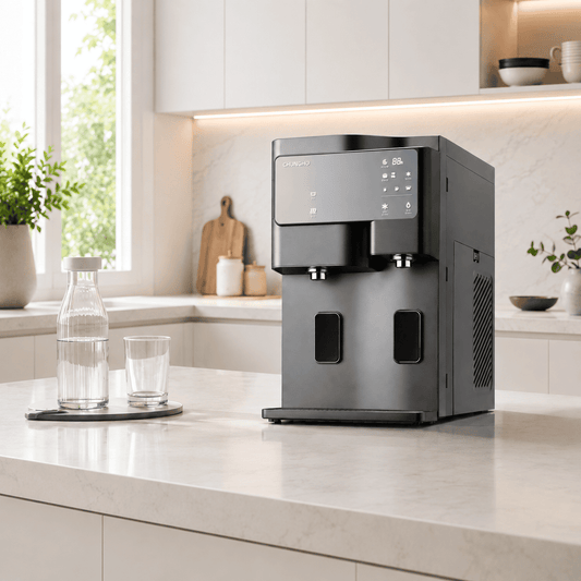 Umkehrosmoseanlage NAIS–COLDEIS Trinkwasserfilter mit Eiswürfel, Kaltwasser & Heißwasserfunktion
