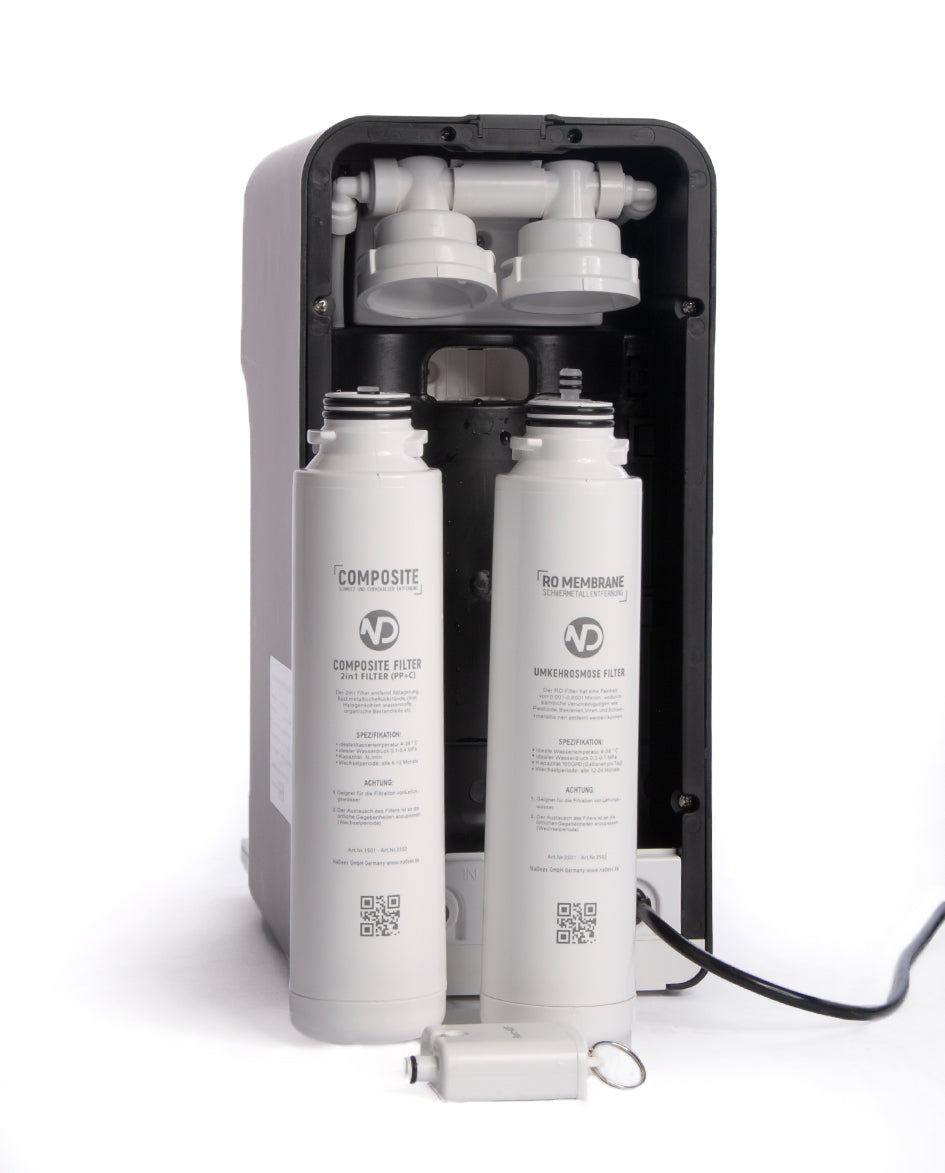 NaDeex Umkehrosmose Wasserfilter mit Festanschluss / Direktanschluss – Frisches, schadstofffreies Wasser auf Knopfdruck
